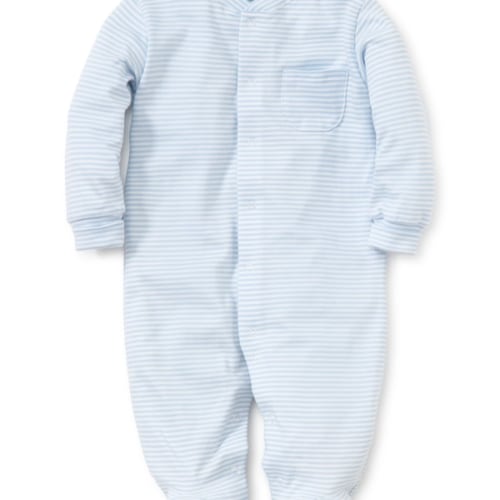 Kissy Kissy Stripes Footie - Light Blue | Berings