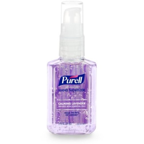 Purell Advanced Hand Sanitizer Calming Lavender, Infused w/ Essential Oils, 2 oz Pump Bottle (Adult)