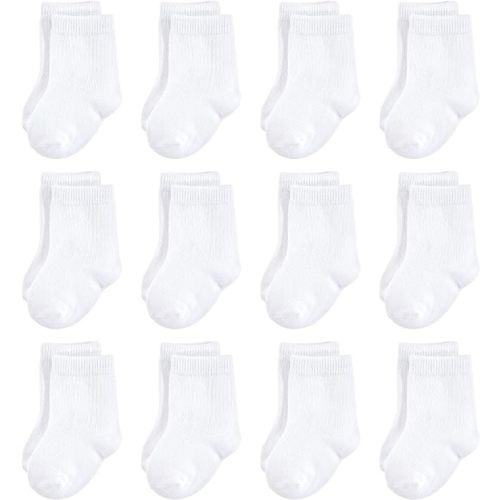 Touched by Nature Unisex Baby Organic Cotton Socks- White Color, 0-6 months