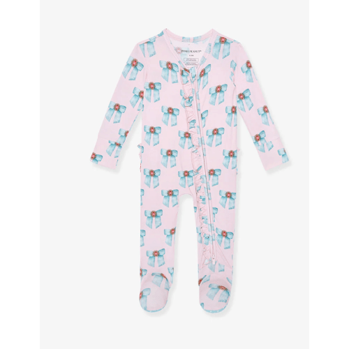 Ribbons Pink Baby Girl Sleeper | Katalina