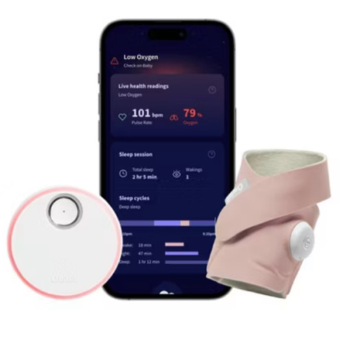 Owlet Dream Sock Smart Baby Monitor - Dusty Rose
