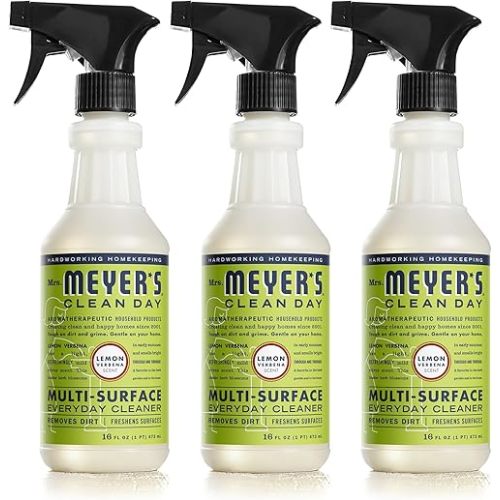 MRS. MEYER'S CLEAN DAY All-Purpose Cleaner Spray, Cruelty Free Formula, Lemon Verbena, 16 fl. oz - Pack of 3