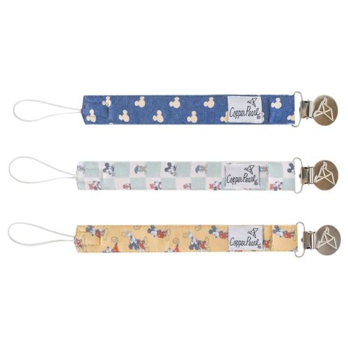 Binky Clip 3 Pack Set "Mickey Mouse & Friends" by Copper Pearl