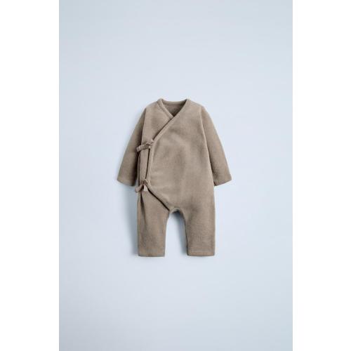 SOFT TOUCH KIMONO ROMPER - taupe brown | ZARA United States