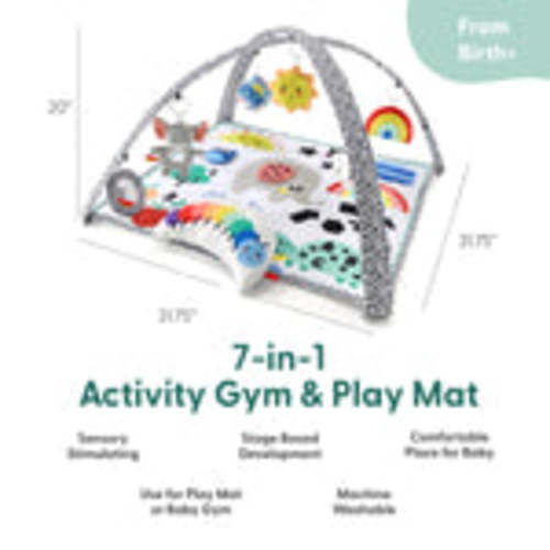 Montessori Elephant Baby Play Gym & 7-in-1 Play Mat