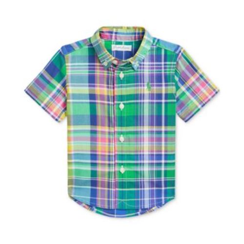 Baby Boys Plaid Poplin Shirt