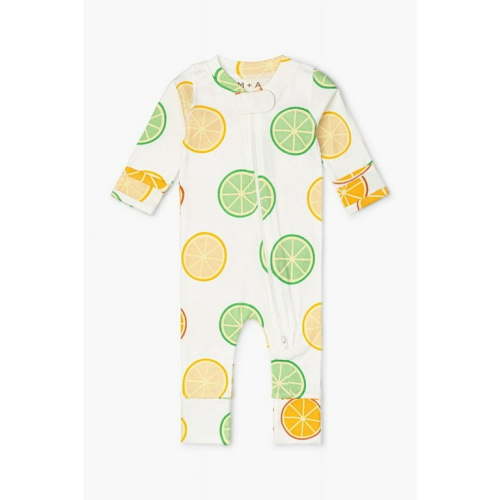 M+A by Monica + Andy Organic Cotton Gender Neutral Long Sleeve Baby One-Piece Coverall, Sizes Newborn - 12 Months
