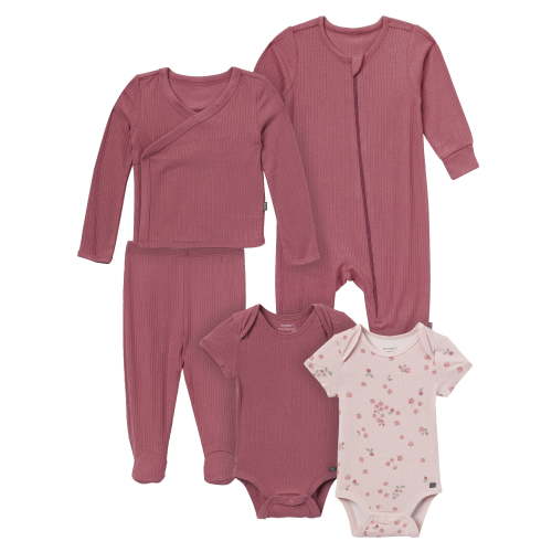 Modern Moments by Gerber Baby Neutral Super Soft 5-Piece Gift Set, Sizes Newborn - 3/6 Months