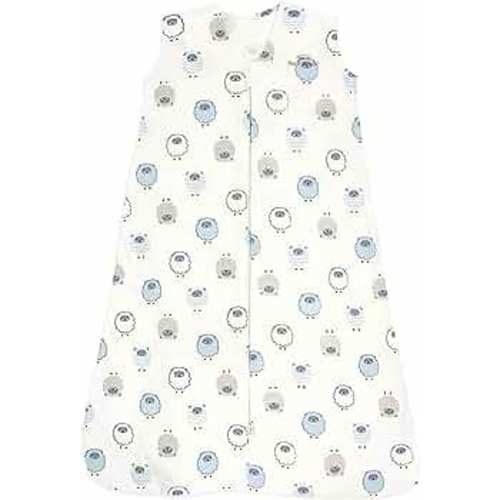 HALO Sleepsack, 100% Cotton Wearable Blanket, Swaddle Transition Sleeping Bag, TOG 0.5, Sleepy Sheep, Medium, 6-12 Months