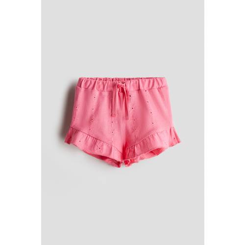 JERSEY SHORTS WITH EYELET EMBROIDERY