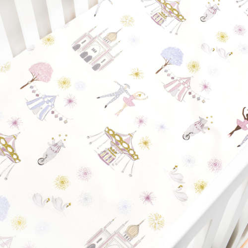 Adventures in Wonderland Crib Sheet - Rose | Gooselings
