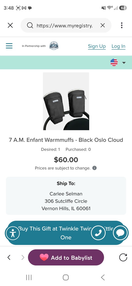 7 A.M. Enfant Warmmuffs - Black Oslo Cloud