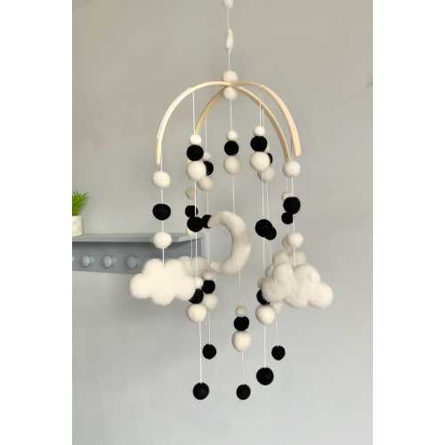 Black and white sensory baby mobile / high sensory monochrome baby mobile