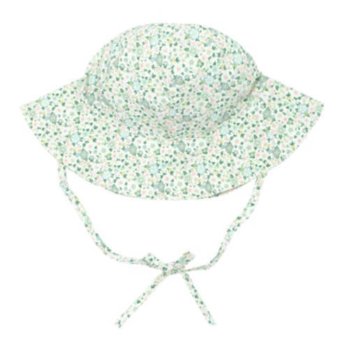 sea marsh floral sun hat – minnow, size 0/6