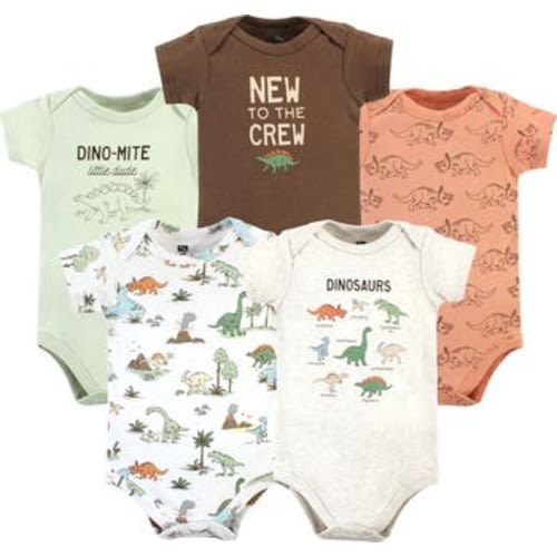 Five-Piece Set of Cotton Infant All-in-One Bodysuits, 6-9M
