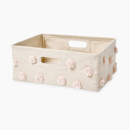 Pehr Pom Pom Hide Away Basket - Blush, Small