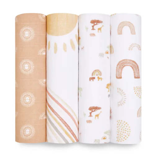 Boutique Cotton Muslin Swaddles 4 Pack | aden + anais