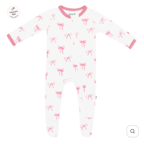 Kyte Baby Zippered Footie in Bow