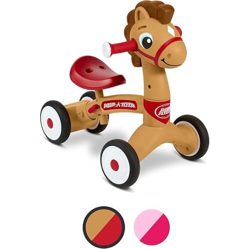 Radio Flyer Lil' Racers: Percy The Pony Ride on Toy, for Ages 1-3,Red
