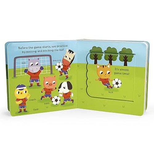 Let's Play Soccer! A Lift-a-Flap Board Book for Babies and Toddlers, Ages 1-4 (Children's Interactive Chunky Lift-A-Flap Board Book)