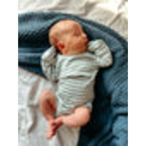 Dusty Blue Stripe / Organic Ribbed Long Sleeve Bodysuit – SpearmintLOVE