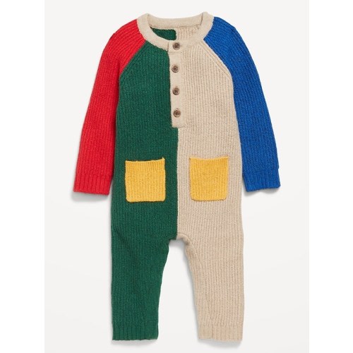 Cozy-Knit Color-Block One-Piece for Baby