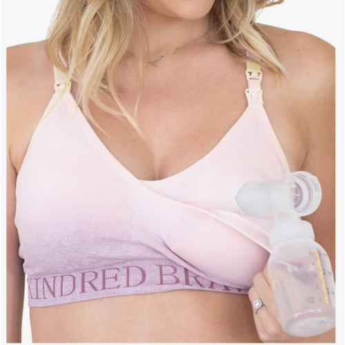 Kindred Bravely Sublime Sports Pumping Bra Hands Free | All-in-One Nursing Bras for Breastfeeding and Pumping