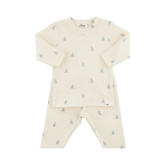 Two Piece Cotton Mini Sailboats Set