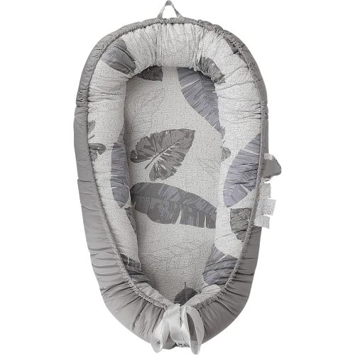 LOOPAN Baby Lounger for Newborn 0-24 Months, Pure Cotton Breathable Baby Nest Cover, Newborn Essentials for Boys&Girls, Portable Infant Bed for Home and Travel
