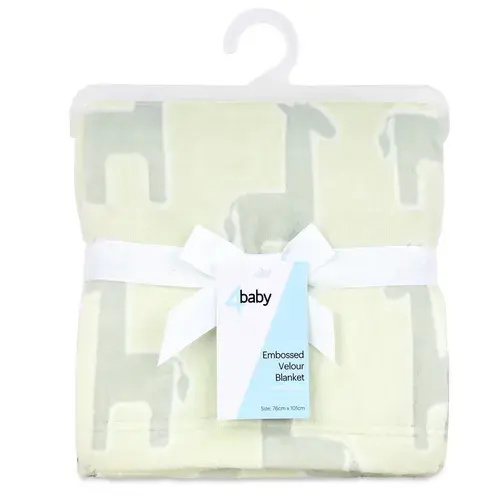 4Baby Blanket Burnout Giraffe Sage | Baby Bunting AU