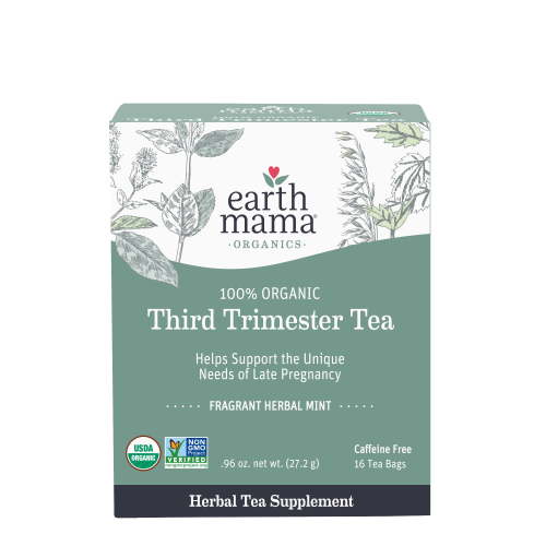 Earth Mama Organic Third Trimester Pregnancy Tea, Herbal Tea for Late Pregnancy, 16 Tea Bags