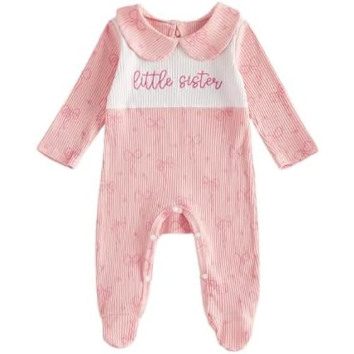 Newborn Baby Outfits Little Sister Romper Cute Onesie Jumpsuit Going Coming Home Outfit Fall Winter Clothes