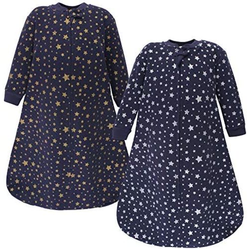 Hudson Baby Unisex Baby Premium Quilted Long Sleeve Sleeping Bag and Wearable Blanket