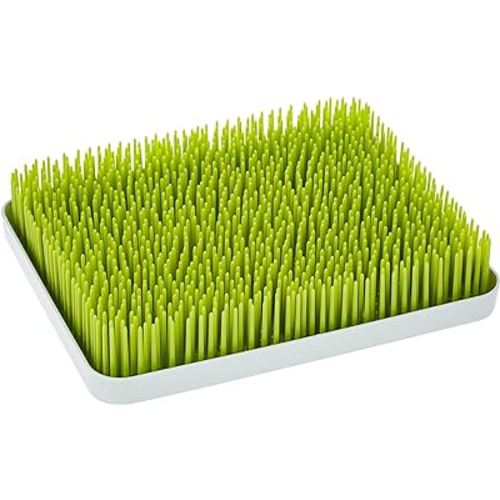 Boon Lawn Countertop Baby Bottle Drying Rack with Antimicrobial Tray - Spring Green - Bottle Rack and Organizer - Baby Feeding Essentials - 13.5 x 11 x 2.5 - 1 Count