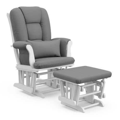 Storkcraft Tuscany Glider Nursery Rocking Chair and Ottoman, Color: Gray