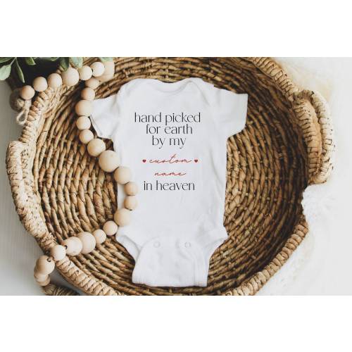 Handpicked For Earth Onesie®, In Heaven Onesie®, Baby Announcement Onesie®, Custom Onesie®, Baby Onesie®, Heaven Sent Onesie®, New Baby Gift