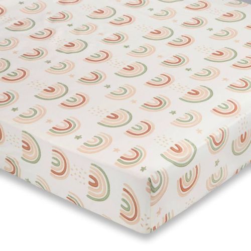 Crane Baby Cotton Sateen Fitted Crib Sheet - Kendi Animals