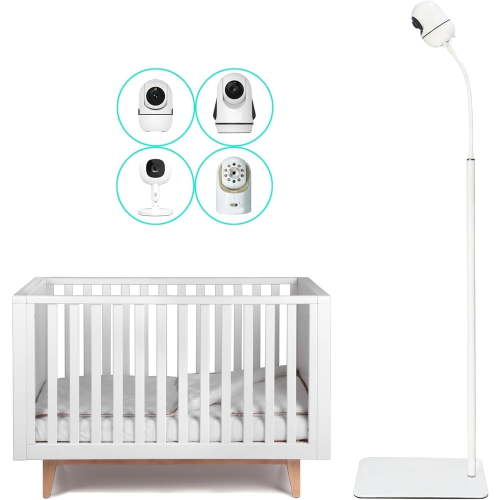JAPARA Steel Baby Monitor Mount Floor Stand Holder with Hellobaby, Infant Optics, Nanit, OKAIDI, 1 Piece
