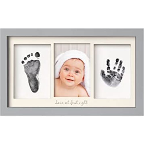 Inkless Baby Hand And Footprint Kit - Ink Pad for Baby Hand and Footprints,Dog Paw Print Kit,Dog Nose Print Kit,Clean Touch Newborn Print Kit,Baby Registry,Baby Shower Gifts,Girls, Boys(Cloud Gray)