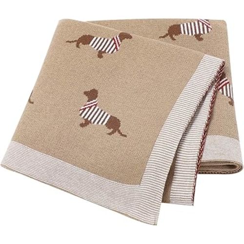 LAWKUL Crib Blanket for Toddlers Small Dog Blankets 100 Cotton Baby Quilt Receiving Blanket Boy Breathable Soft Knitted Baby Blanket Size 40 * 30 inches