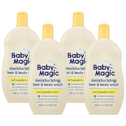Baby Magic Moisturizing Hair & Body Wash | Specially Formulated for Baby's Delicate Skin | Soft Powder Scent | Tear-Free | Calendula & Coconut | 30 fl oz.