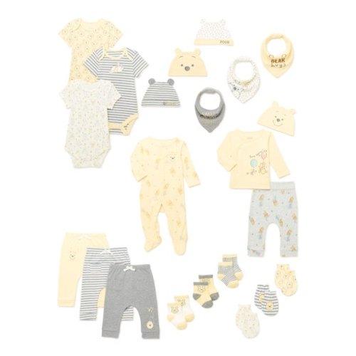 Disney Baby Wishes + Dreams Baby Boy, Baby Girl, & Unisex Winnie The Pooh Baby Shower Gift Set, 20-Piece, Newborn-3/6 Months