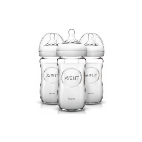 Philips AVENT Natural 8 oz Glass Feeding Bottles