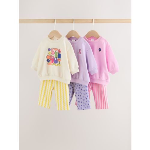 Multi Baby Sweatshirts & Joggers 6 Piece Set (0mths-3yrs)