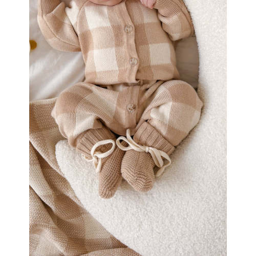 Bootie | Gingham (Caramel)