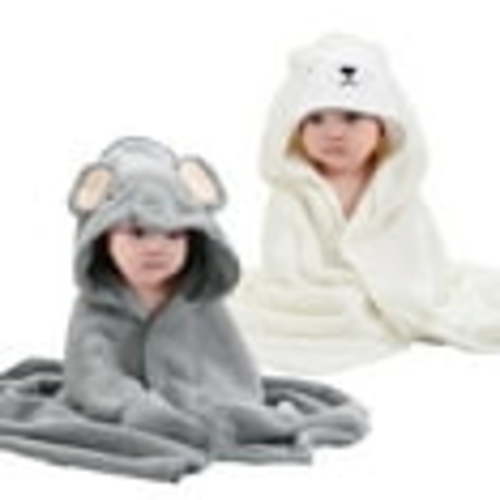 2 Packs Baby Hooded Towels Soft Cotton Baby Bath Towel,31.5 x 31.5" Ultra Absorbent Towel for Newborn Toddler Infants Babie Gifts