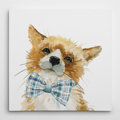 Harriet Bee 'Cute Critter Fox' Canvas Art | Wayfair
