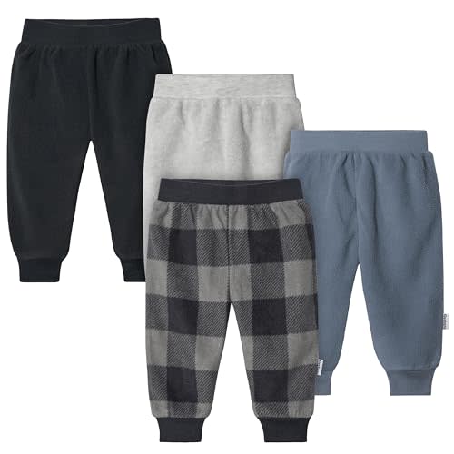 Gerber Baby Boys' 4-Pack Microfleece Pants