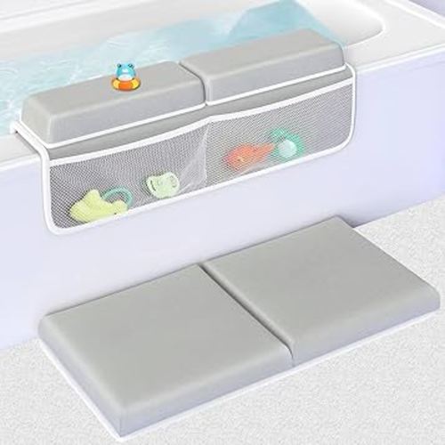 TOUA Comfortable Soft Baby Support Bathtub Kneeler Mat Knee Saver Cushion and Bathroom Elbow Rest Pad Set
