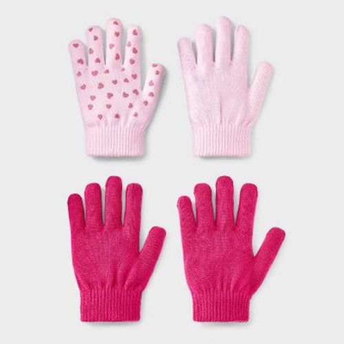Girls' 2pk Value Glove - Cat & Jack™ Pink
